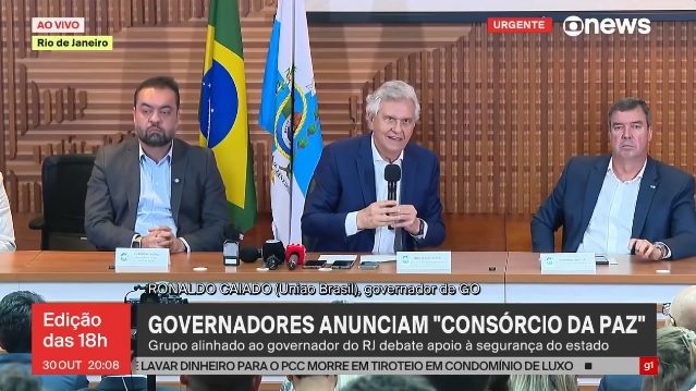 Riedel adere a ‘consórcio da paz’ após reunião com Castro no Rio: ‘soluções conjuntas’, diz governador de MS